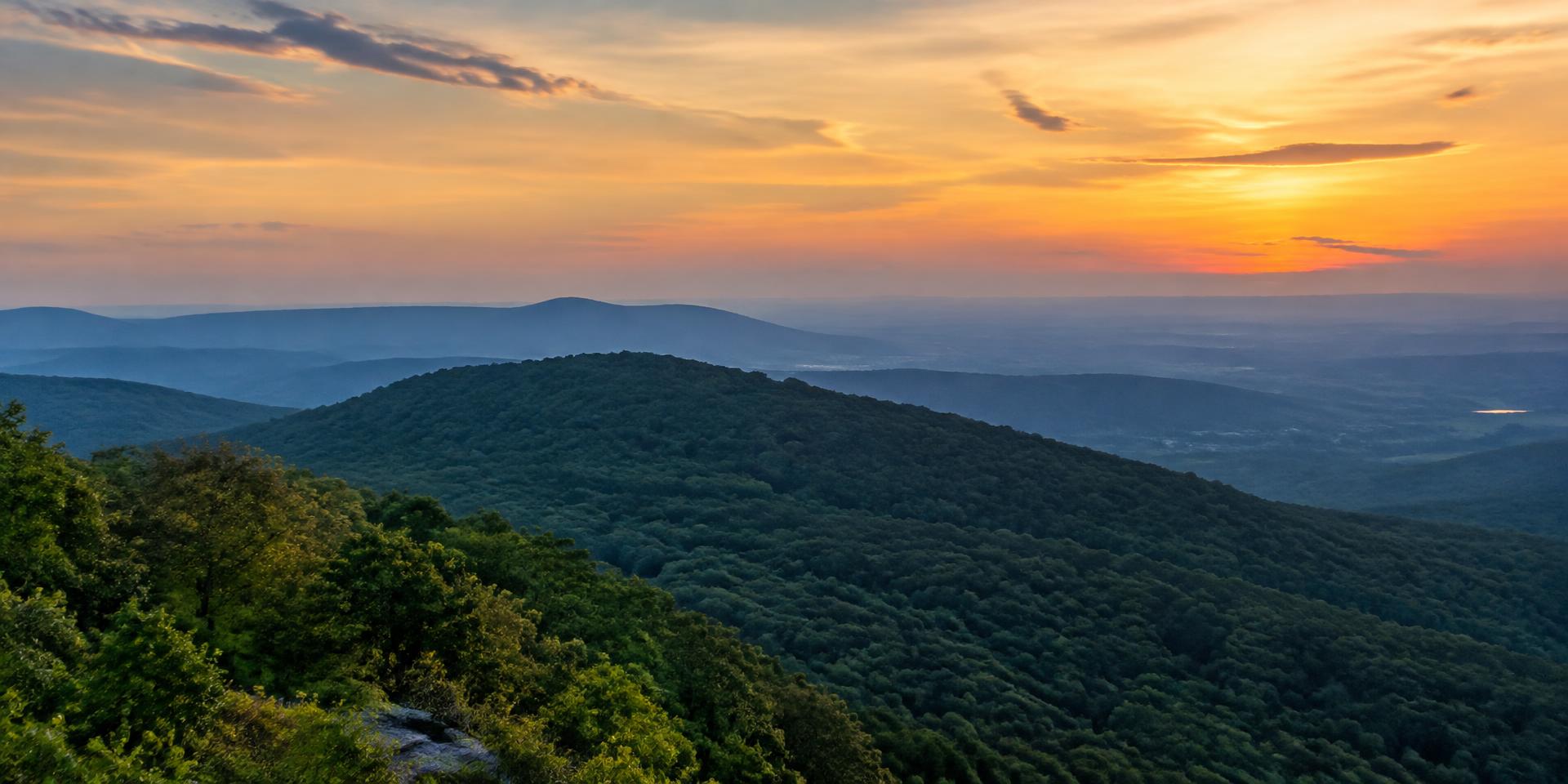 Kennesaw Mountain at dusk near Marietta, Georgia